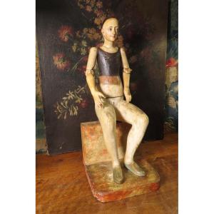 Wooden Santon Sculpture Of Devotion Italy - 18th Century Period 