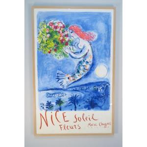 Original Marc Chagall Poster The Bay Of Angels Period 1961