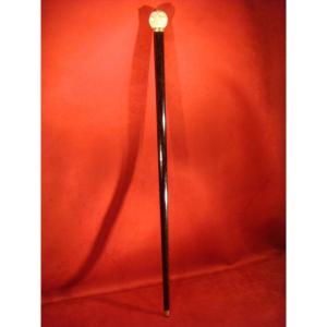 Walking Stick With A Smiling Moon Head, Late 19th Century 