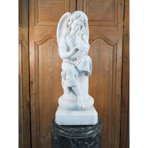 Sculpture Biscuit Angel Wing 19th Century