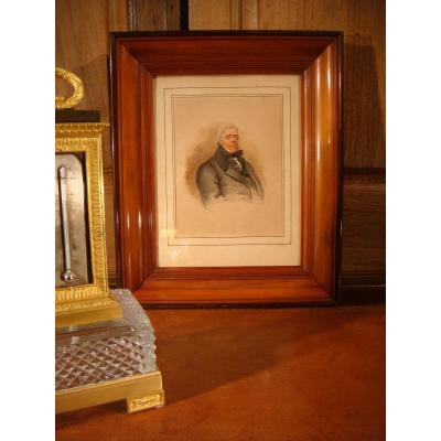 Portrait Watercolor Man De V. De Montford