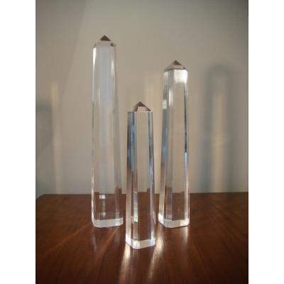 Suite Of Three Obelisks In Plexiglass