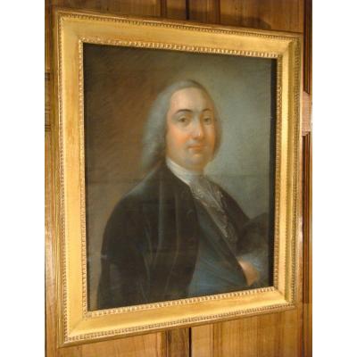 Pastel Portrait Of A Gentleman - Louis XVI Period