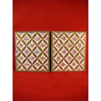 Pair Of Sèvres Porcelain Plates - Eighteenth Time