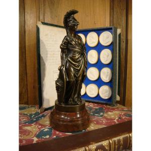 Bronze Sculpture Representative Minerva - Epoque XIX