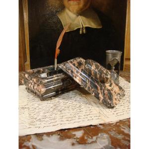 Molded Marble Inkwell - Louis XIV Period