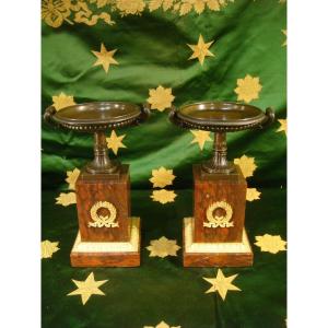 Pair Of Cassolette Cups - Restoration Period