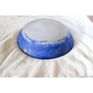 Large Art Nouveau Glass Paste Basin 40.5 Cm, Circa 1900, Very Good Condition