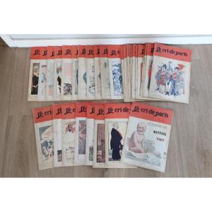 "le Cri De Paris", 34 Magazines From 1912 And 1914, Good Condition, 1st World War