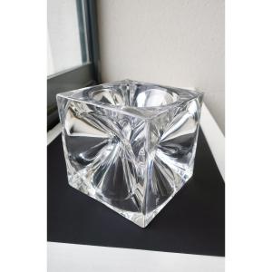 Daum France, Cube Roc22 Ashtray, Circa 1975, Very Good Condition.