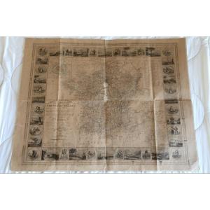 V. Levasseur: Nouvelle Carte Spéciale Des Routes De France, 1854, 96 X 75.6 Cm, Be