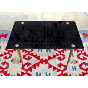 1950s Black Opaline Coffee Table