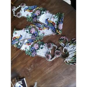 Amazing Glass Bead Drawstring. Madeleine Castaing Decoration.