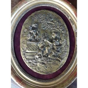 18th Century Gilt Bronze Medallion 