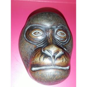 Bronze Monkey Mask Japan 19th Century 