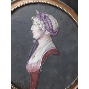 Miniature Portrait By Augustin Fils. 1803