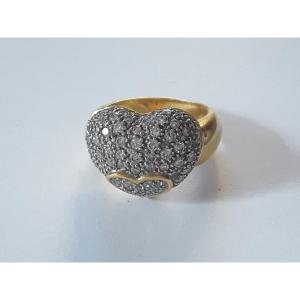 Heavy Gold And Diamond Ring 