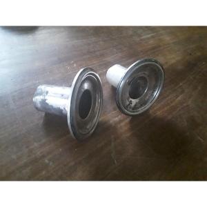 Pair Of Solid Silver Candle Holders With Minerva Head Hallmark 