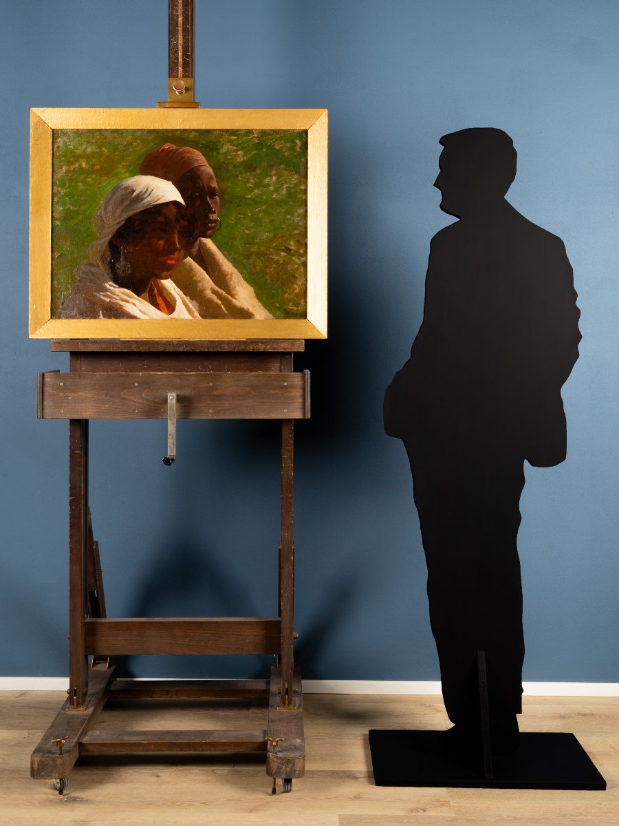 Ritratto di due figure femminili africane, Cesare Busiri (Roma 1882 - Roma 1953)-photo-3