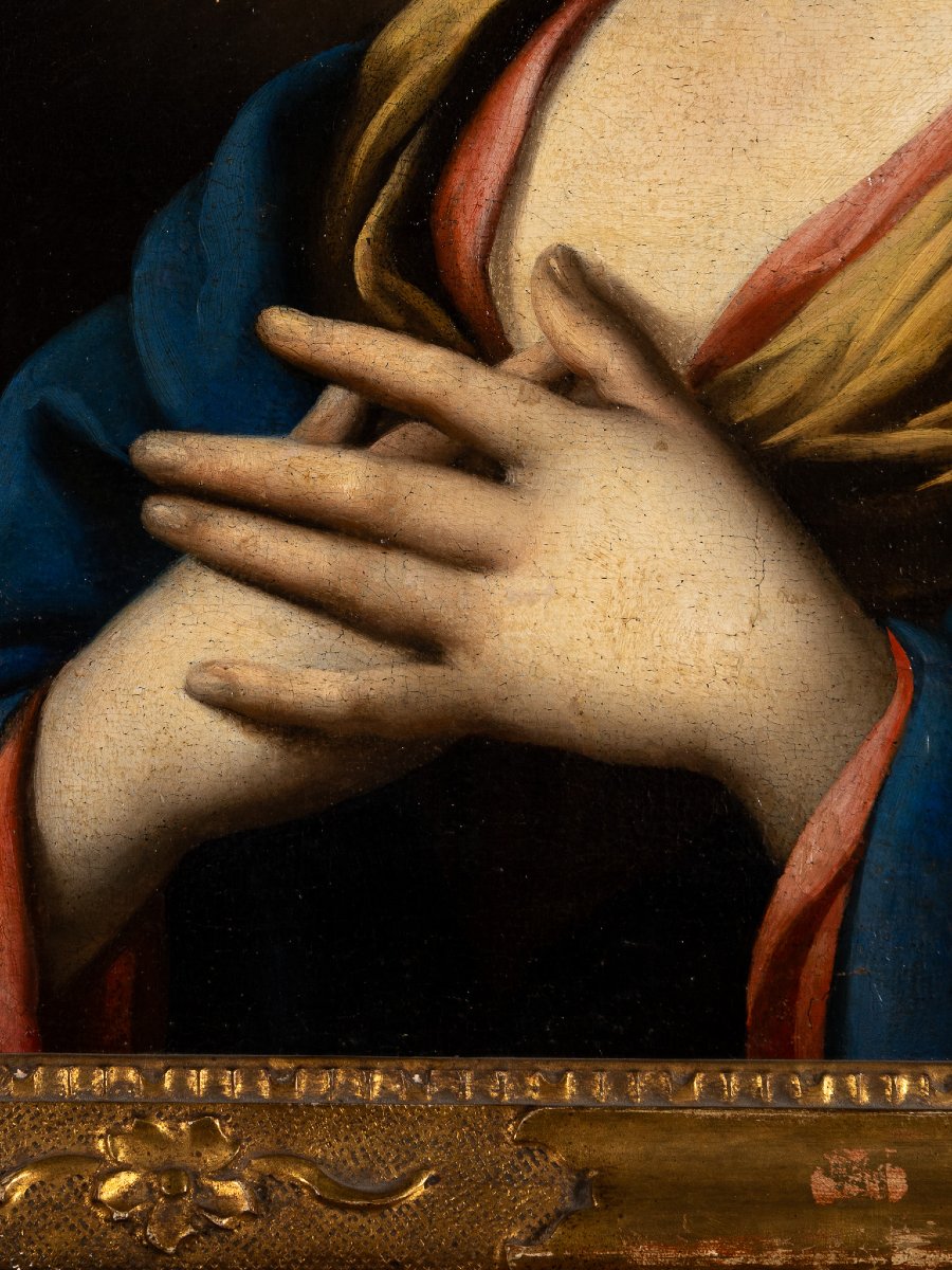 Vergine in preghiera, Scuola bolognese del XVII secolo, attribuita a Elisabetta Sirani-photo-1