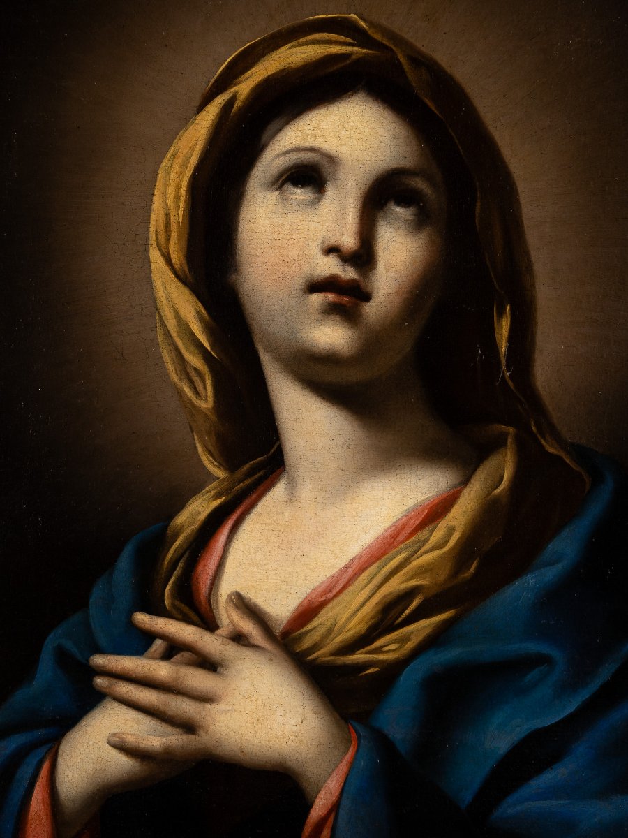 Vergine in preghiera, Scuola bolognese del XVII secolo, attribuita a Elisabetta Sirani-photo-2