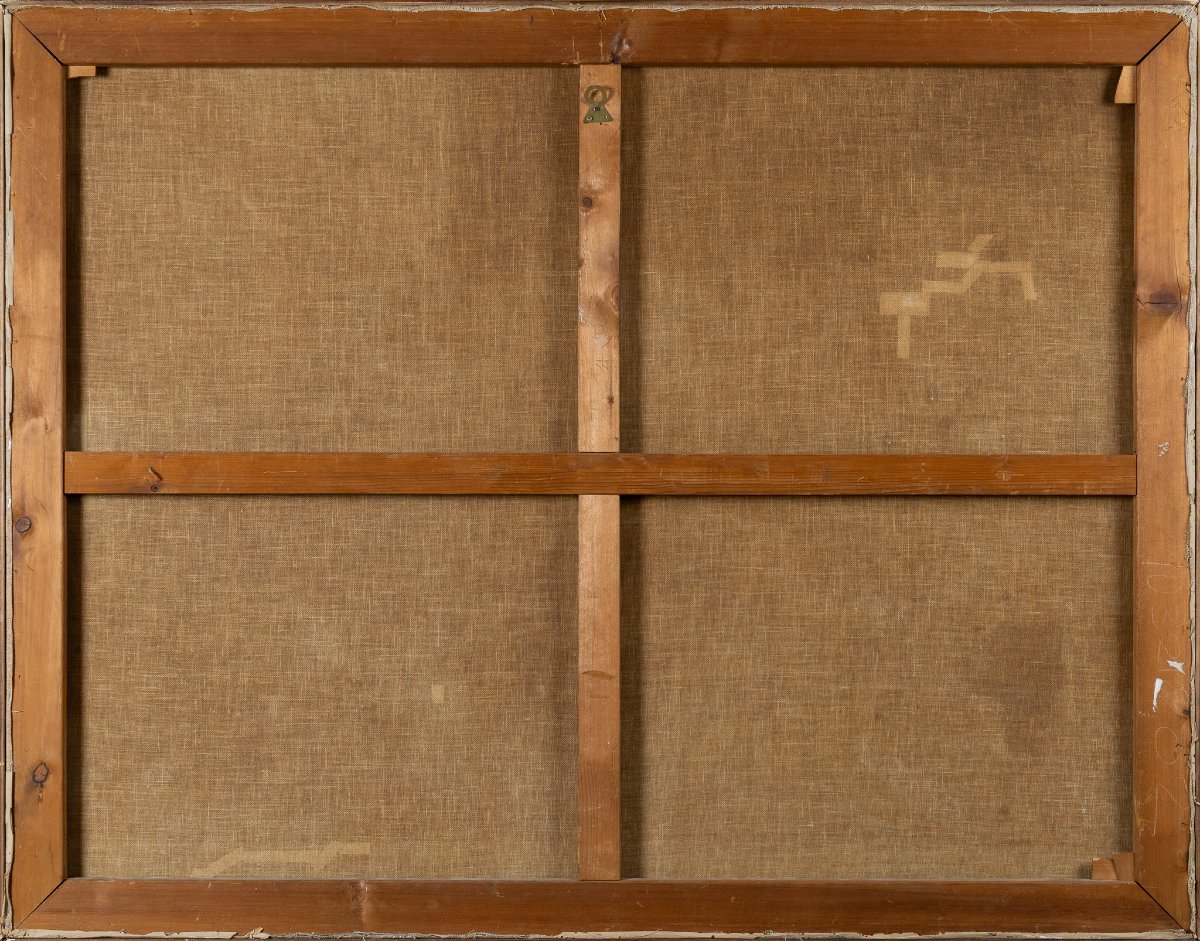 Il Tributo a Cesare, siglato sul parapetto HB f. (fecit), alto veneto XVII secolo, olio su tela-photo-4