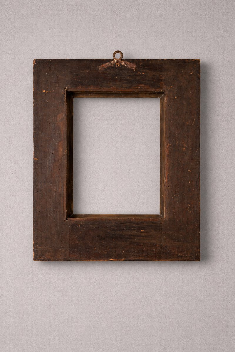 Cornice del XVIII Secolo in noce ebanizzato con profilo dorato-photo-4