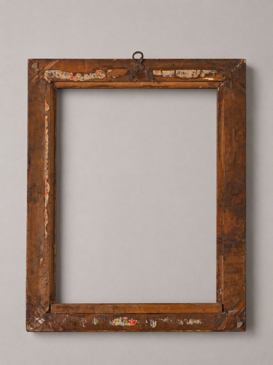 Cornice del XVIII secolo in legno dorato a cassetta, decorata a foglie d’acanto -photo-4