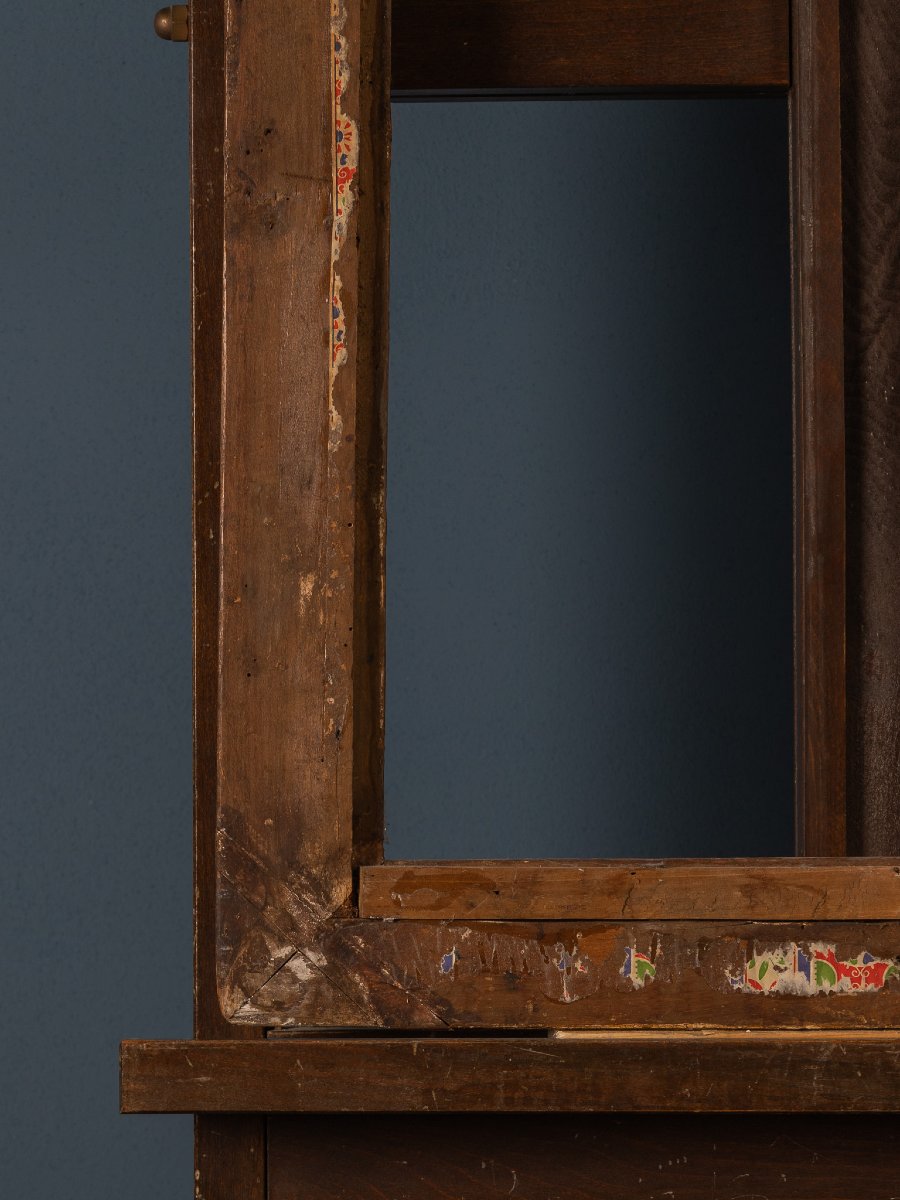 Cornice del XVIII secolo in legno dorato a cassetta, decorata a foglie d’acanto -photo-2