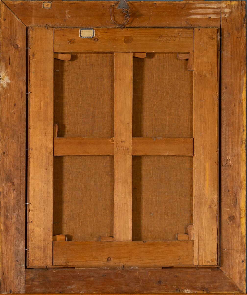 Salomon Adler, Ritratto di gentiluomo letterato, olio su tela del XVII secolo-photo-3