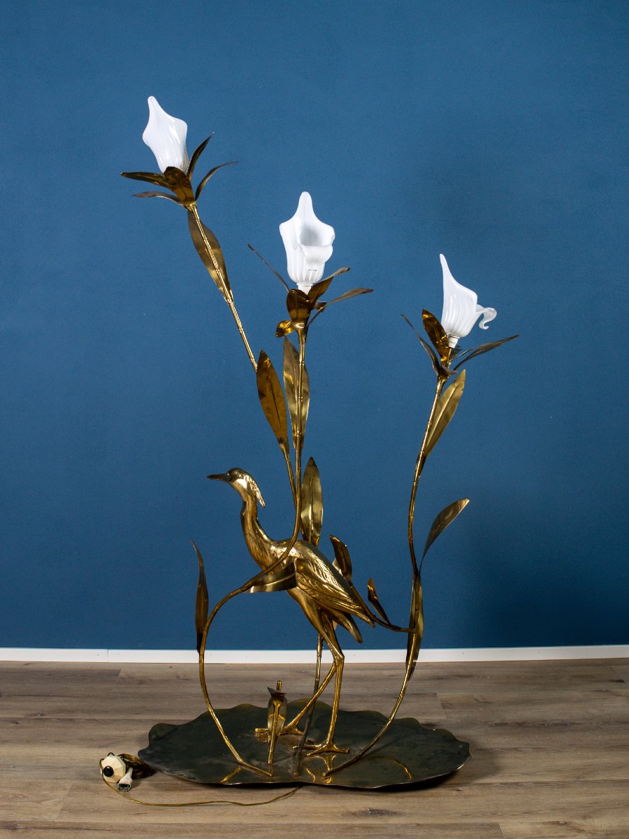 Lampada scultorea da terra in bronzo di Alfredo Freda per Cittone, Italia, anni ’60-photo-2