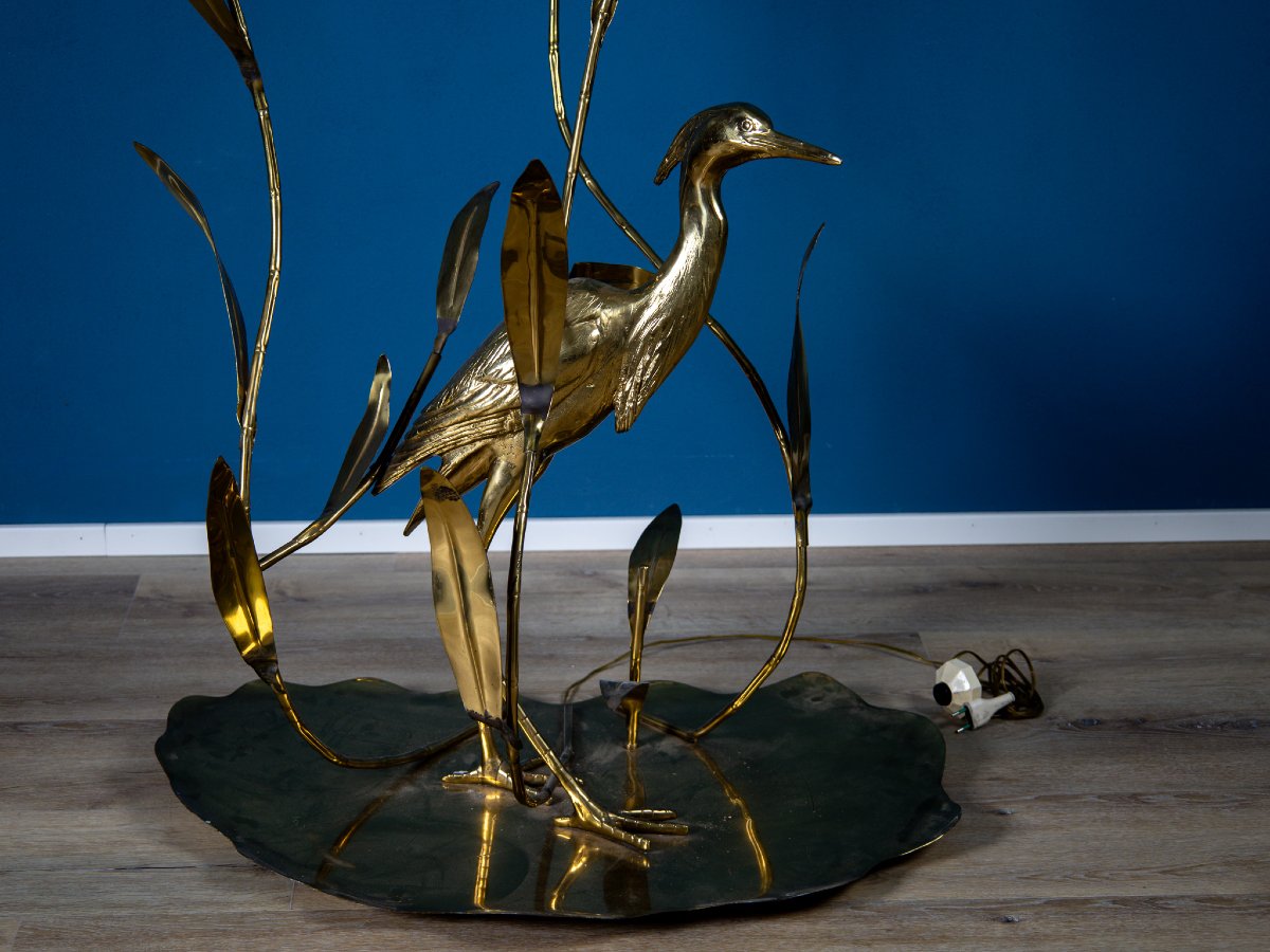 Lampada scultorea da terra in bronzo di Alfredo Freda per Cittone, Italia, anni ’60-photo-4