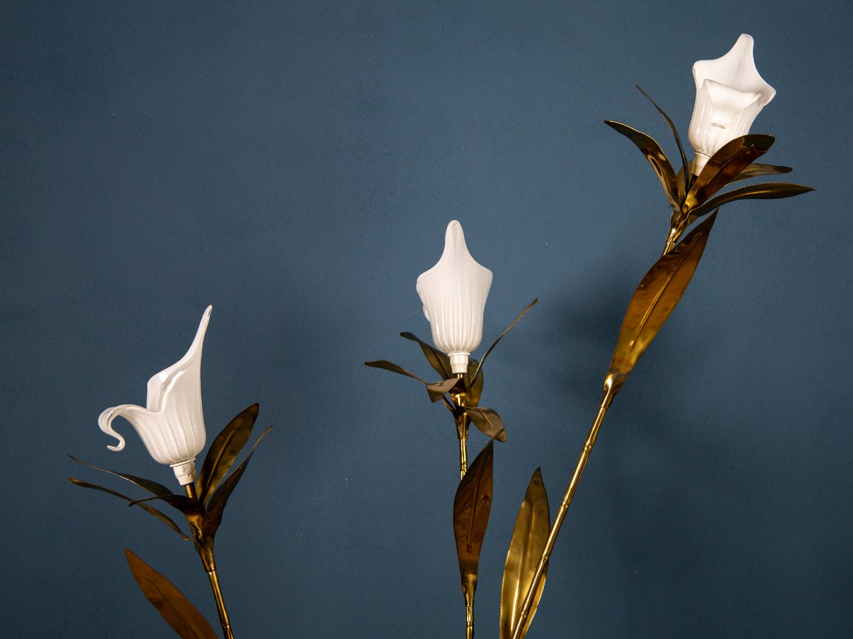 Lampada scultorea da terra in bronzo di Alfredo Freda per Cittone, Italia, anni ’60-photo-1