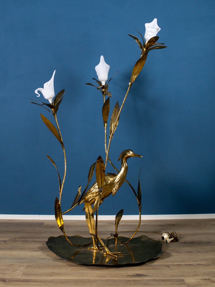 Lampada scultorea da terra in bronzo di Alfredo Freda per Cittone, Italia, anni ’60