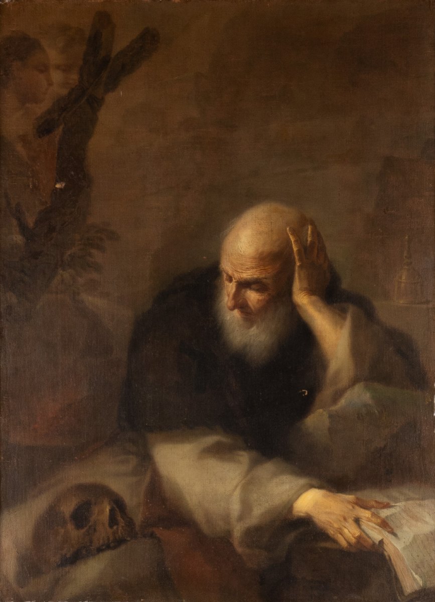 Sant’Antonio Abbate, firmato e datato Pietro Bardellino (Napoli 1732-1806), XVIII secolo -photo-2