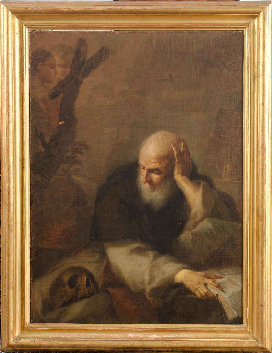 Sant’Antonio Abbate, firmato e datato Pietro Bardellino (Napoli 1732-1806), XVIII secolo 