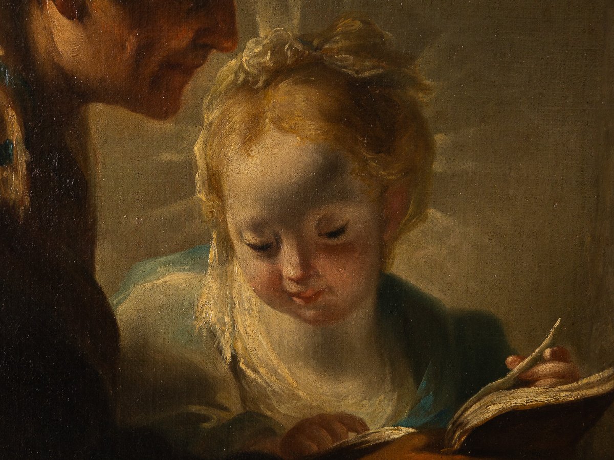Pietro Bardellino, Scena di educazione familiare, Napoli XVIII secolo-photo-2