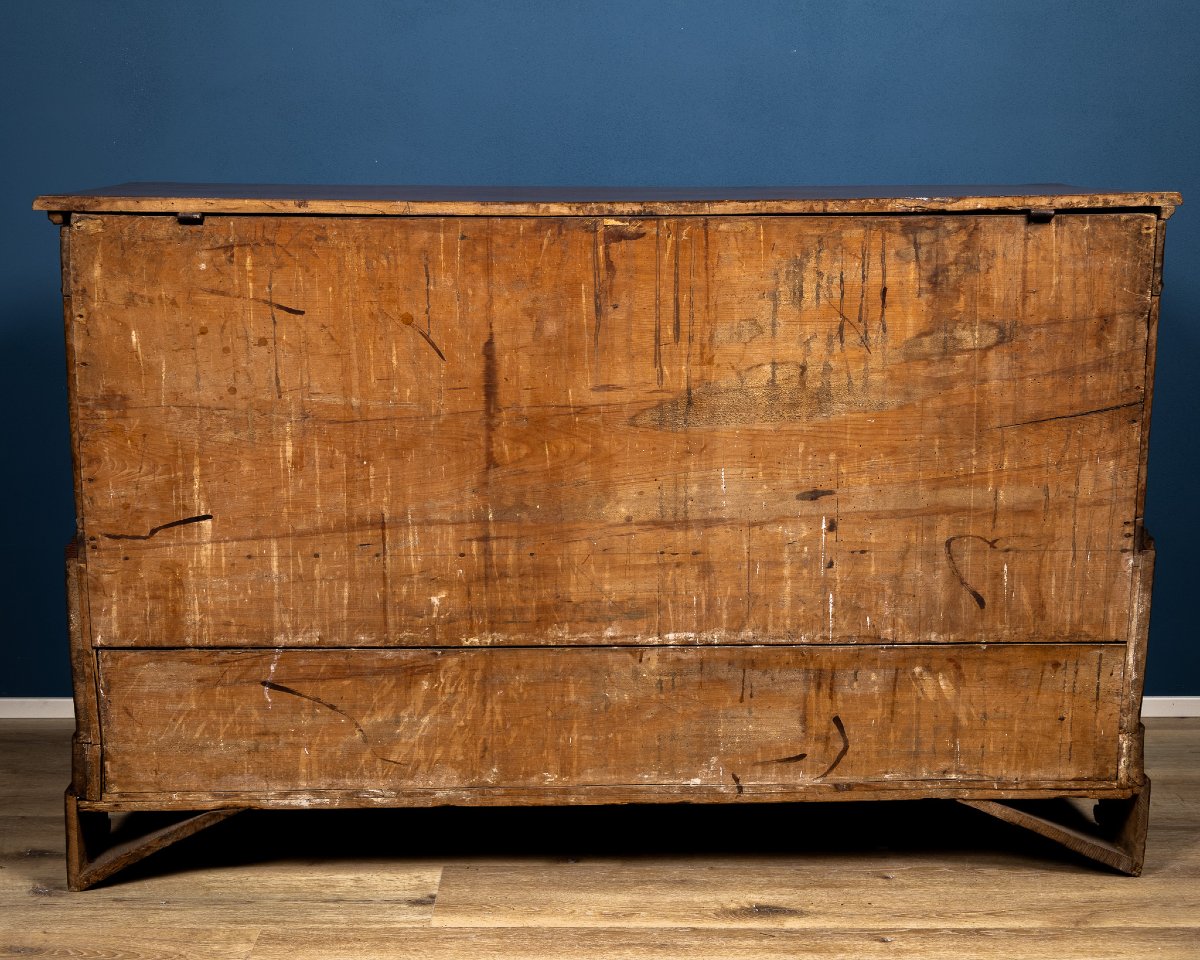 Madia emiliana in legno di ciliegio con intarsi, Italia, XIX Secolo-photo-3