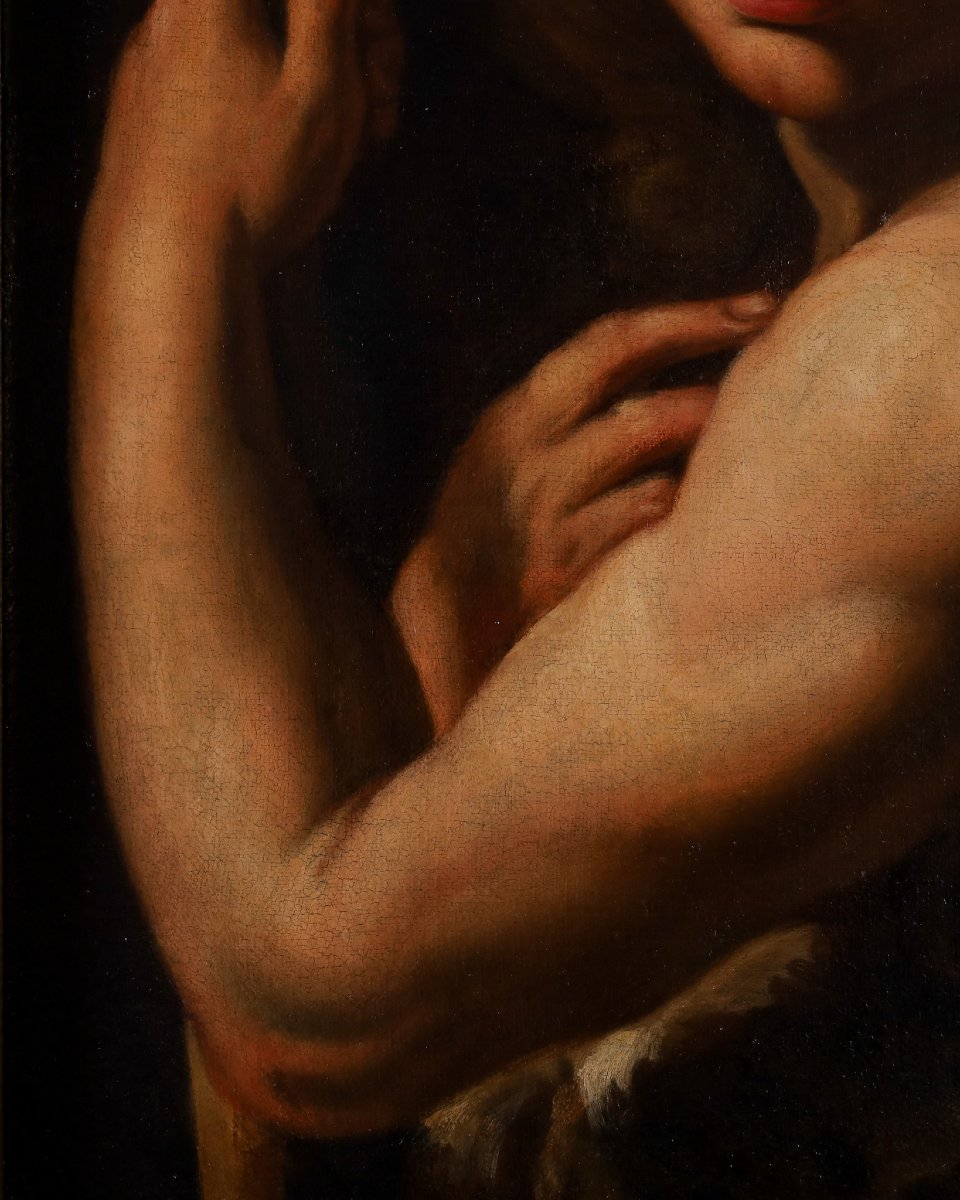 Pittura emiliana (Bartolomeo Schedoni?), San Giovannino nel deserto, olio su tela, XVII secolo-photo-3