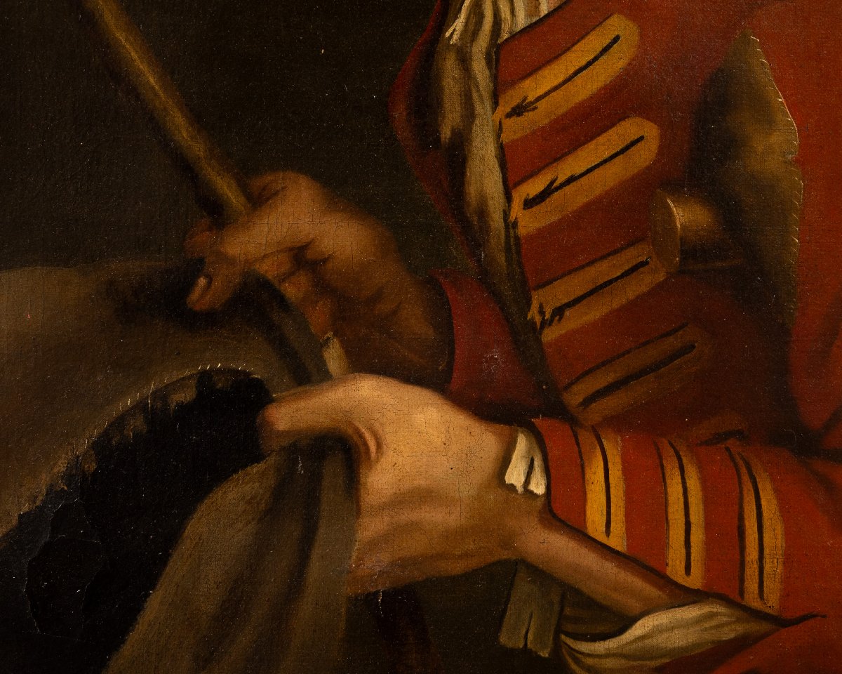 Tim Bobbin (1708-1786)? Scena caricaturale inglese con giudice e mendicante, XVIII secolo-photo-4