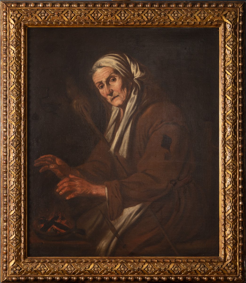 Cerchia Pietro Bellotti, La Filatrice come allegoria della Vanitas, olio su tela, XVII secolo
