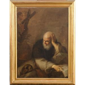 Sant’Antonio Abbate, firmato e datato Pietro Bardellino (Napoli 1732-1806), XVIII secolo 