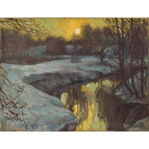 Post Impressionist - Sunrise Snowscape