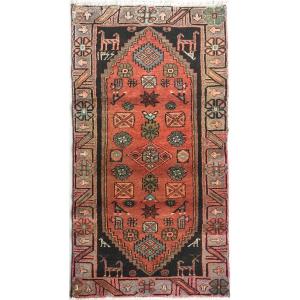 Unusual Handwoven Vintage Rug - Tribal With Animal Patterns