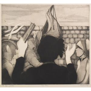 Margaret Sheaff - 'sally Army' Etching