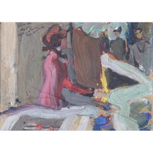 The Pianist - Impressionist Oil Sketch