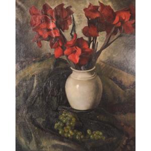 Luis Mutané - Still Life With Gladioli