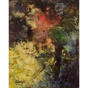 Colourful Abstract - Oil On Paper