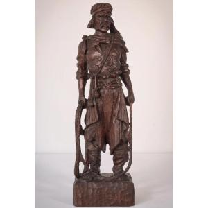 Hand Carved Wooden Sculpture - A Male Figure