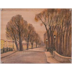 Watercolor - City Under The Snow